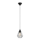 EGLO Tarbes Geometric Wire Pendant Light - Black