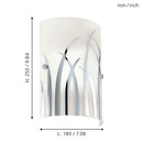 EGLO Rivato Wall Light - White & Chrome