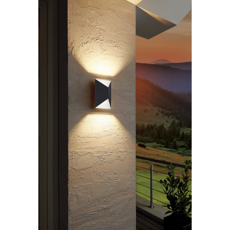 EGLO Predazzo Exterior Wall Light - Anthracite & White