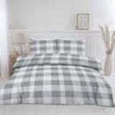 Lewis's Delilah Gingham Duvet Set - Grey