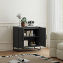 HOMCOM Modern Storage Cupboard with Adjustable Shelf and 2 Doors