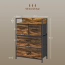 HOMCOM Bedroom Chest of Drawers 4 Drawer Dresser w/ Shelf