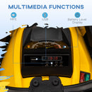 HOMCOM 12V Quad Bike ATV With LED Lights, Music, For Boys Girls, Yellow And Red