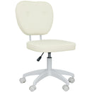 Vinsetto Vanity Task Chair With Adjustable Height, Armless - Cream/Blue
