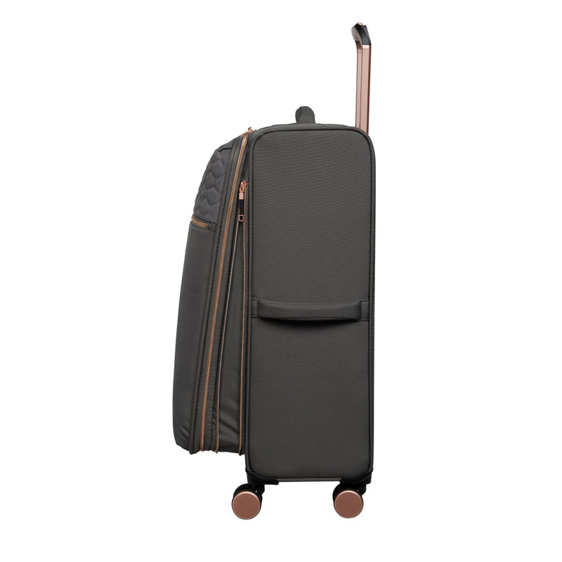 IT Luggage Divinity Grey & Rose Gold 8 Wheel Suitcase