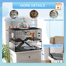 PawHut Hamster Cage W/ Tunnels, Tubes, Ramps, Platforms, Hut