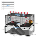 PawHut Hamster Cage W/ Tunnels, Tubes, Ramps, Platforms, Hut