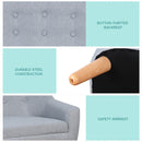 HOMCOM 2 Seater Toddler Chair - Grey