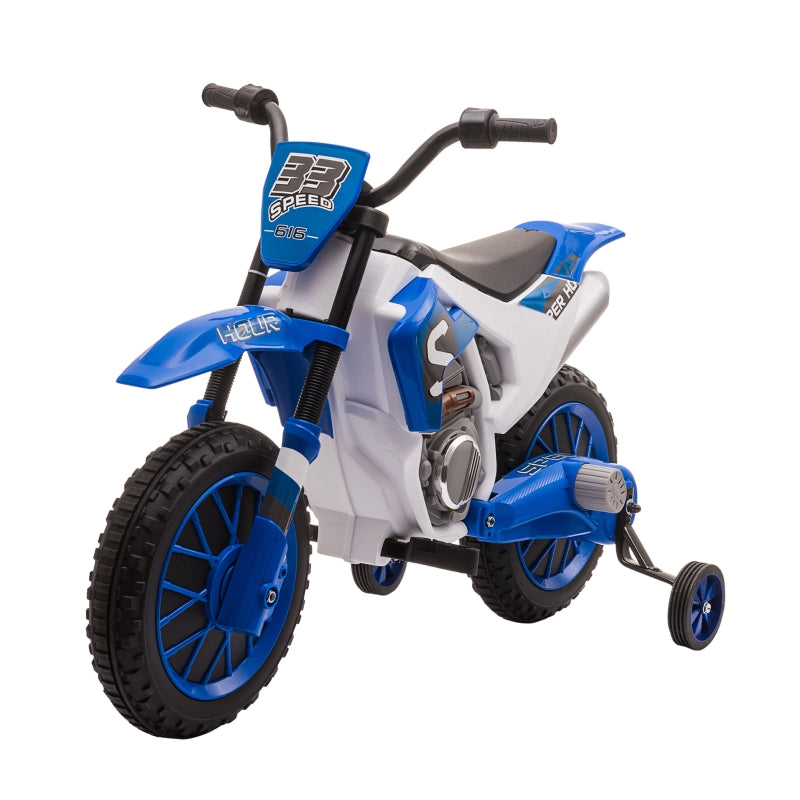 HOMCOM Kids Electric Ride On Motorcycle Bike 12V - Blue