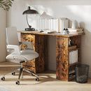 HOMCOM 120cm Computer Desk, Study Table with 3 Shelf & Drawers