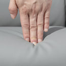 HOMCOM PU Leather Manual Reclining Armchair Footstool Padded Seat Light Grey