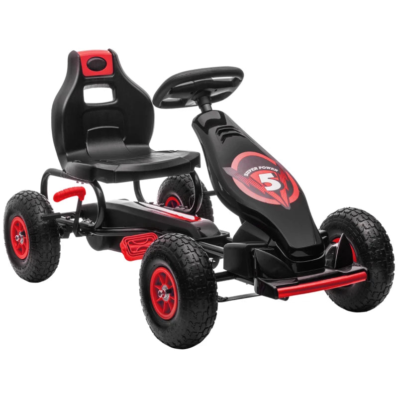 HOMCOM Children Pedal Go Kart  Ages 5-12 Years Old, Red