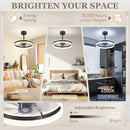 HOMCOM Ceiling Fan Light With 3 Colour, Timer, Reversible, Remote