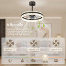 HOMCOM Ceiling Fan Light With 3 Colour, Timer, Reversible, Remote