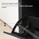 HOMCOM 2 Drawer Shoe Cabinet Narrow Shoe Cupboard with Flip Doors, Black