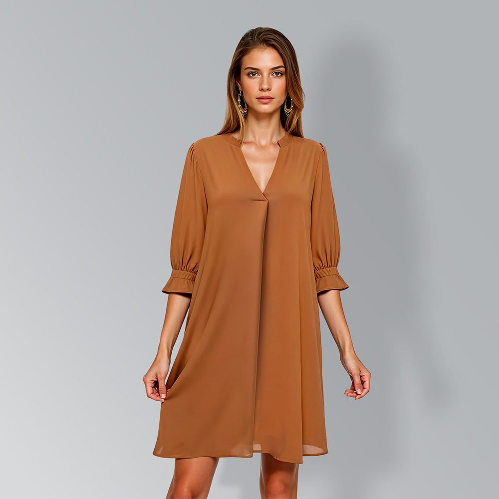 V-neck Long Sleeves Dress