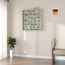 HOMCOM 7-Tier Wall Display Cabinet w/ Shelves Glass Doors