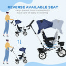HOMCOM 6 In 1 Trike For Toddler 1-5 Years With Parent Handle
