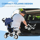 HOMCOM 6 In 1 Trike For Toddler 1-5 Years With Parent Handle