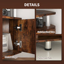 HOMCOM TV Unit Cabinet With Storage Shelves Entertainment Center Rustic Brown