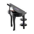 HOMCOM Mini Electronic Piano W/Stool-Black
