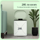 HOMCOM 20L Pedal Bin, Metal Kitchen Bin with Soft-close Lid, Light Green