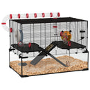 PawHut Hamster Cage W/ Tunnels, Tubes, Ramps, Platforms, Hut