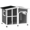 PawHut Wooden Dog Kennel, Dog House with Removable Floor