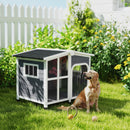 PawHut Wooden Dog Kennel, Dog House with Removable Floor