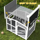 PawHut Wooden Dog Kennel, Dog House with Removable Floor