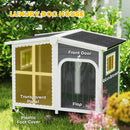 PawHut Wooden Dog Kennel, Dog House with Removable Floor