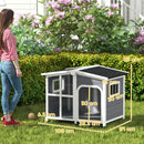 PawHut Wooden Dog Kennel, Dog House with Removable Floor