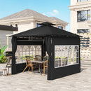 Outsunny 3 x 3 m Garden Gazebo, Outdoor Gazebo Canopy Shelter