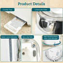 HOMCOM 1.7L 3000W Rapid Boil Kettle and 4 Slice Toaster Set Crumb Tray