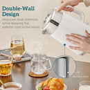 HOMCOM 1.7L 3000W Rapid Boil Kettle and 4 Slice Toaster Set Crumb Tray