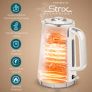 HOMCOM 1.7L 3000W Rapid Boil Kettle and 4 Slice Toaster Set Crumb Tray