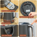 HOMCOM 1.7L 3000W Fast Boil Electric Kettle And 2 Slice Toaster Set, Grey