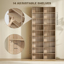 HOMCOM 640 CD Storage Unit 360 DVD Storage Tower W/ 18 Compartments