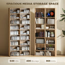 HOMCOM 640 CD Storage Unit 360 DVD Storage Tower W/ 18 Compartments