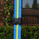 SPORTNOW Outdoor Trampoline With Safety Enclosure Net, Blue