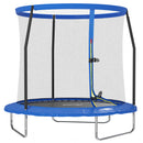 SPORTNOW Outdoor Trampoline With Safety Enclosure Net, Blue