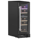 HOMCOM 16 Bottle Dual Zone Built-in Wine Cooler Fridge With Glass Door
