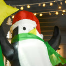 HOMCOM 2.43m Inflatable Christmas Tree & Santa Decoration w/ Flashing LED Lights