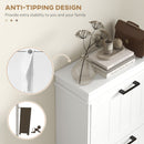 HOMCOM Slim Shoe Storage Cabinet With 3 Flip Drawers For Entryway, White