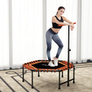 SPORTNOW 45" Fitness Trampoline with Adjustable Handle LED Lights