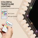 SPORTNOW 45" Fitness Trampoline with Adjustable Handle LED Lights