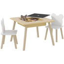 AIYAPLAY 3-Piece Toddler Table and Chairs Set for Nursery, Playroom