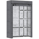 HOMCOM Fabric Wardrobe w/ Shelves Hanging Rail Foldable Closets