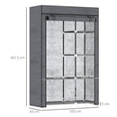 HOMCOM Fabric Wardrobe w/ Shelves Hanging Rail Foldable Closets