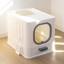 KidKid Enclosed Folding Cat Litter Box Toilet with Scoop
